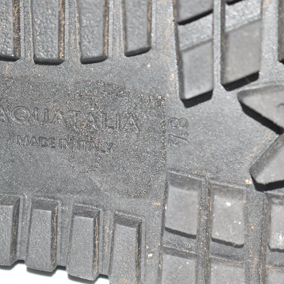 $550 AQUATALIA PATENT LEATHER WATERPROOF MOTO lug BOOT BLACK 8.5 (P1) - Picture 7 of 7